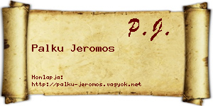 Palku Jeromos névjegykártya